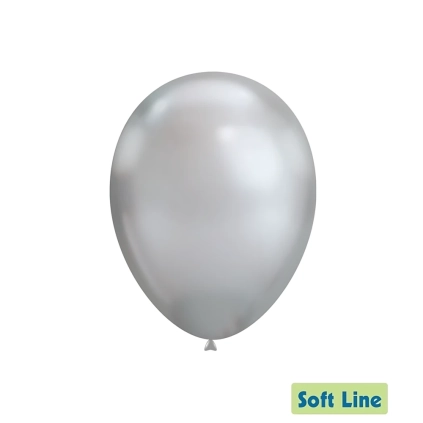 Palloncini Soft Line Cromati 12 pollici (30cm) Argento 117, 50pz.