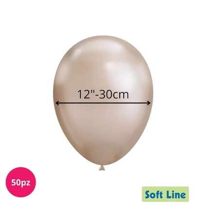 Palloncini Soft Line Cromati 12 pollici (30cm) Champagne 119, 50pz.