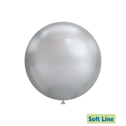 Palloncini Soft Line Cromati 18 pollici (46cm) Argento 117, 20pz.