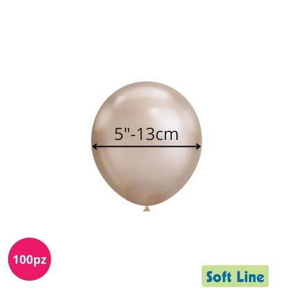 Palloncini Soft Line Cromati 5 pollici (13cm) Champagne 119, 100pz.