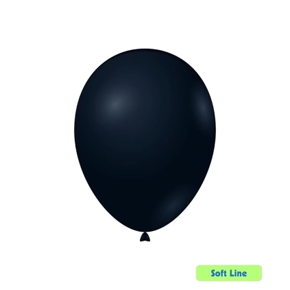 Palloncini Soft Line Pastello 12 pollici (30cm) Nero 128, 50pz.