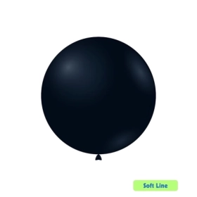 Palloncini Soft Line Pastello 18 pollici (46cm) Nero 128, 20pz.