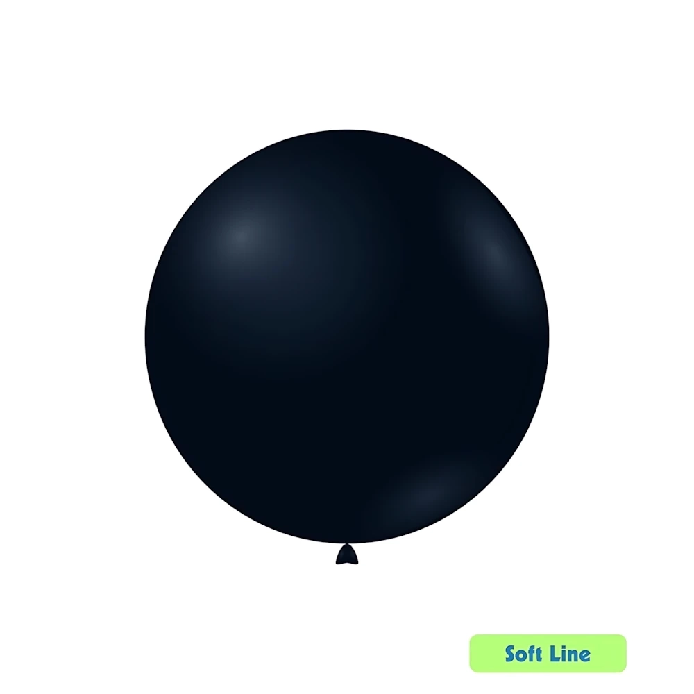 Palloncini Soft Line Pastello 18 pollici (46cm) Nero 128, 20pz.