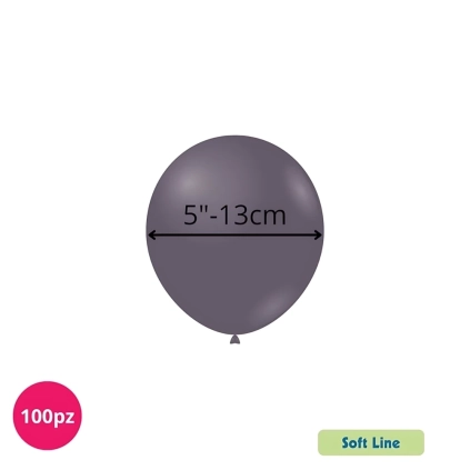 Palloncini Soft Line Pastello 5 pollici (13cm) Malva 139, 100pz.