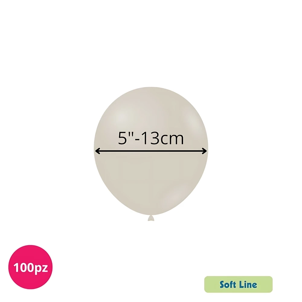 Palloncini Soft Line Pastello 5 pollici (13cm) Latte 141, 100pz.