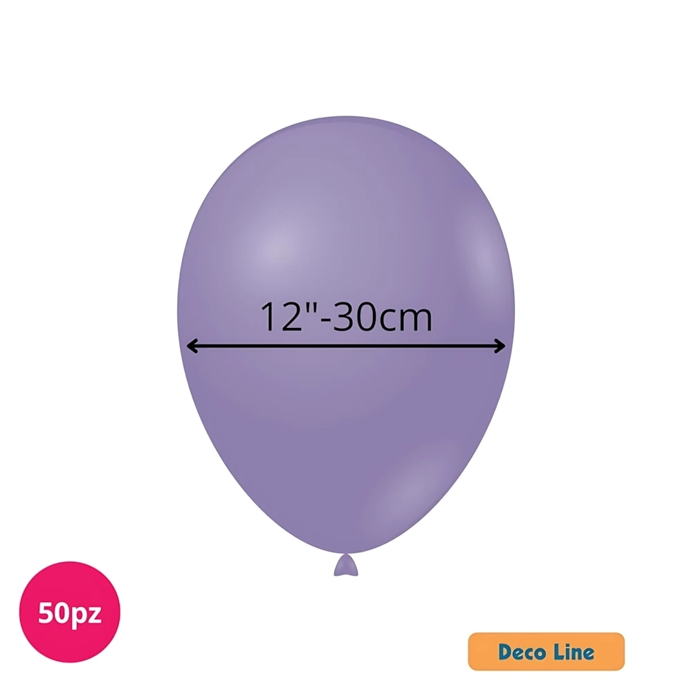 Palloncini Deco Line pastello 12" (30cm) Ametista 206, 50pz.
