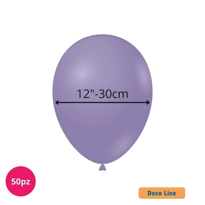 Palloncini Deco Line pastello 12" (30cm) Ametista 206, 50pz.