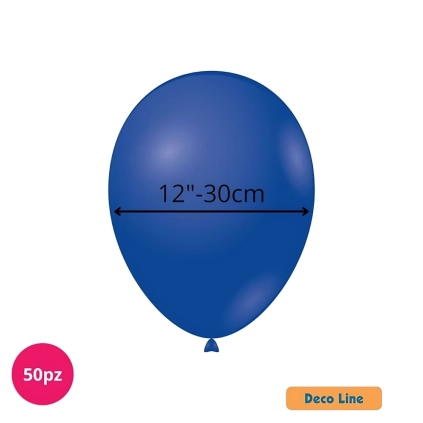Palloncini Deco Line pastello 12" (30cm) Blu Navy 220, 50pz.