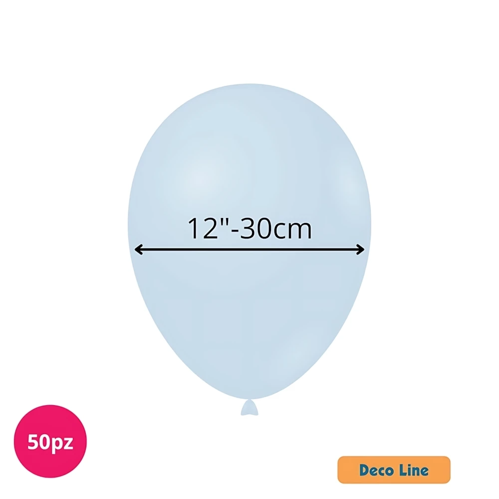 Palloncini Deco Line pastello 12" (30cm) Azzurro Polvere 223, 50pz.