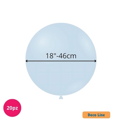 Palloncini Deco Line pastello 18" (46cm) Azzurro Polvere 223, 20pz.