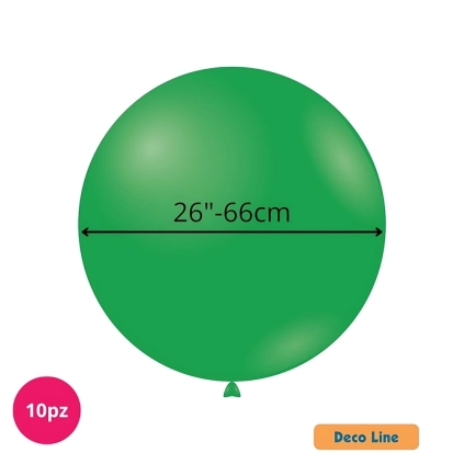 Palloncini Deco Line pastello 26" (66cm) Verde Prato 204, 10pz.