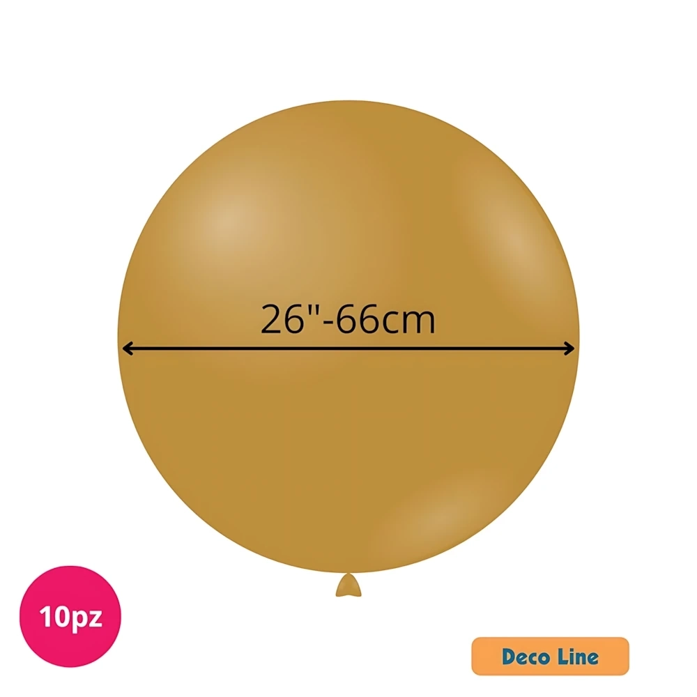 Palloncini Deco Line pastello 26" (66cm) Marrone Moka 209, 10pz.