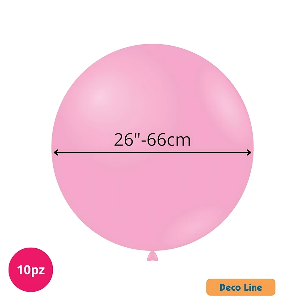 Palloncini Deco Line pastello 26" (66cm) Rosa Flamingo 225, 10pz.
