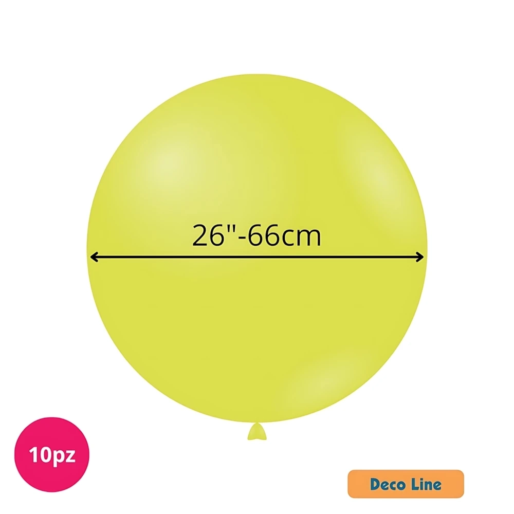 Palloncini Deco Line pastello 26" (66cm) VerdeKiwi 230, 10pz.