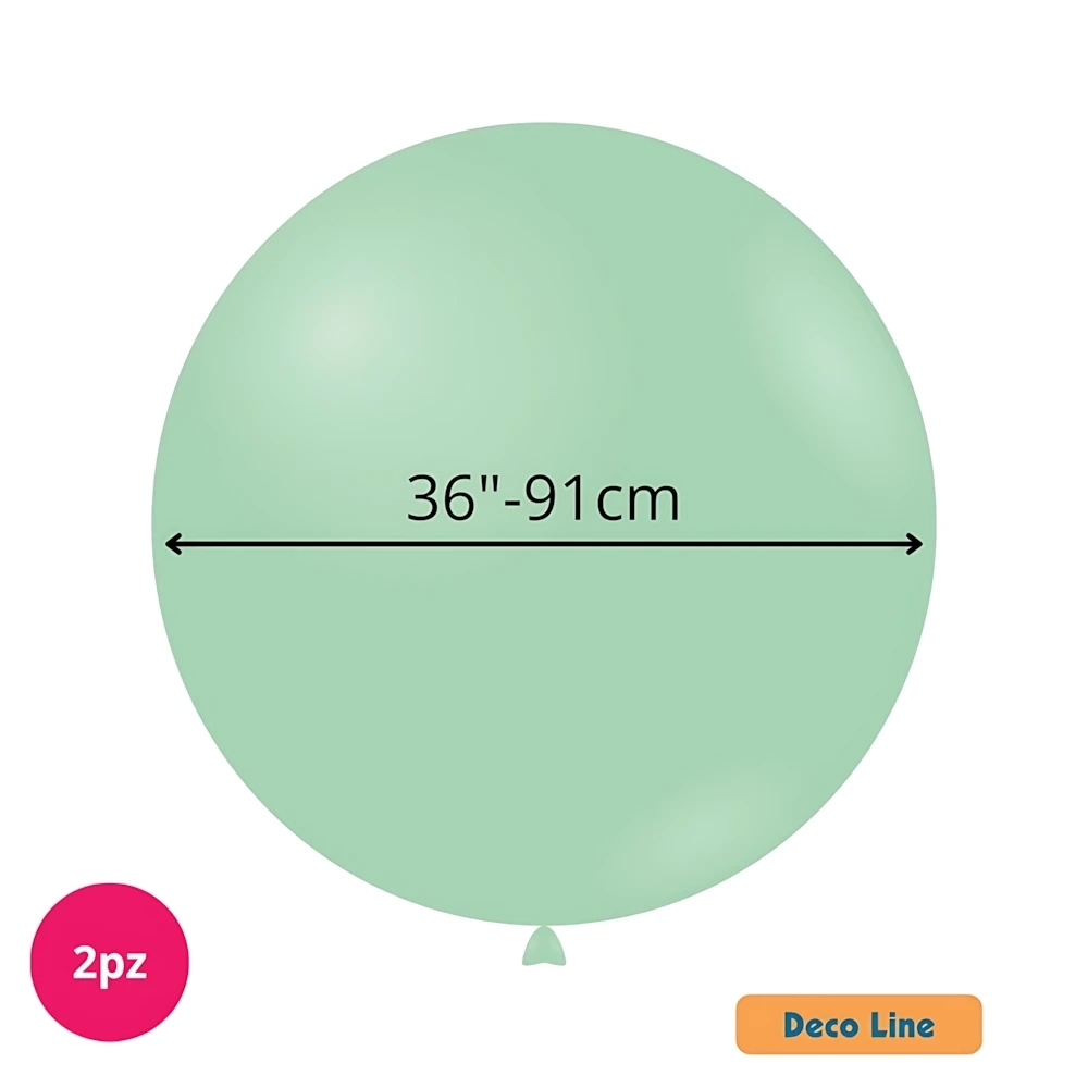 Palloncini Deco Line pastello 36" (91cm) Verde Menta 210, 2pz.