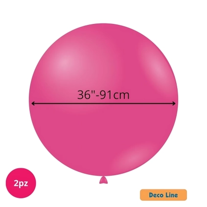 Palloncini Deco Line pastello 36" (91cm) Bubblegum 217, 2pz.
