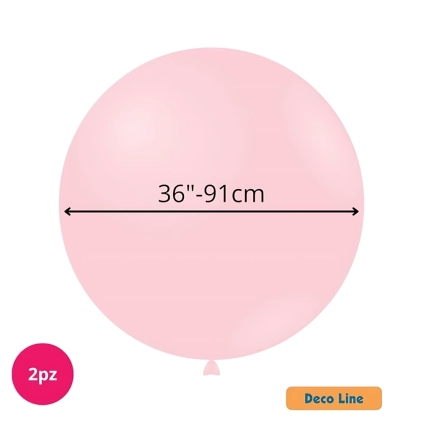 Palloncini Deco Line pastello 36" (91cm) Rosa Taffy 226, 2pz.