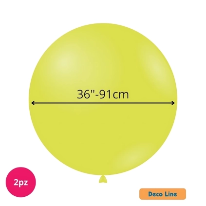 Palloncini Deco Line pastello 36" (91cm) VerdeKiwi 230, 2pz.