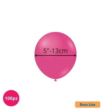 Palloncini Deco Line pastello 5" (13cm) Bubblegum 217, 100pz.