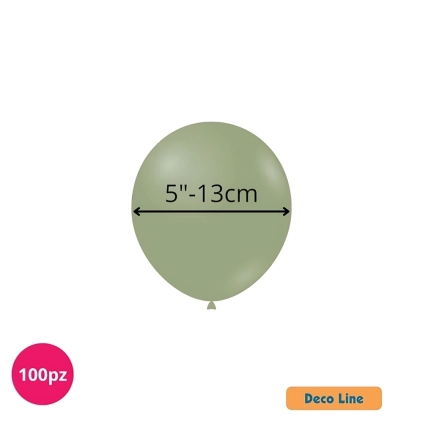 Palloncini Deco Line pastello 5" (13cm) Verde Salvia 219, 100pz.