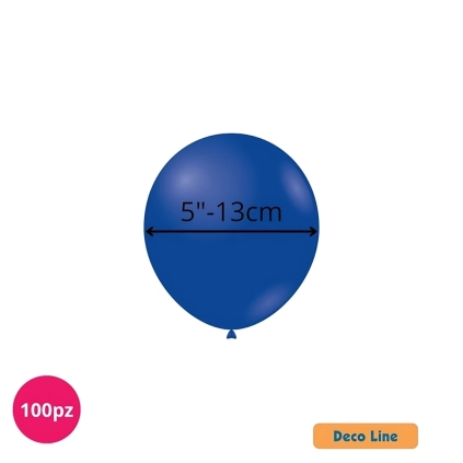 Palloncini Deco Line pastello 5" (13cm) Blu Navy 220, 100pz.