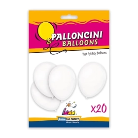 Palloncini classic line pastello 10" (26cm) bianco 10, 20pz.