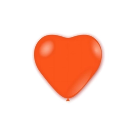 Palloncini cuore classic line pastello 11" (25cm) arancio 14, 100pz.