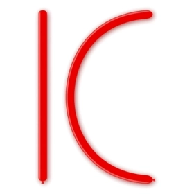 Palloncini modellabili D2 160 classic line pastello rosso 28, 100pz.