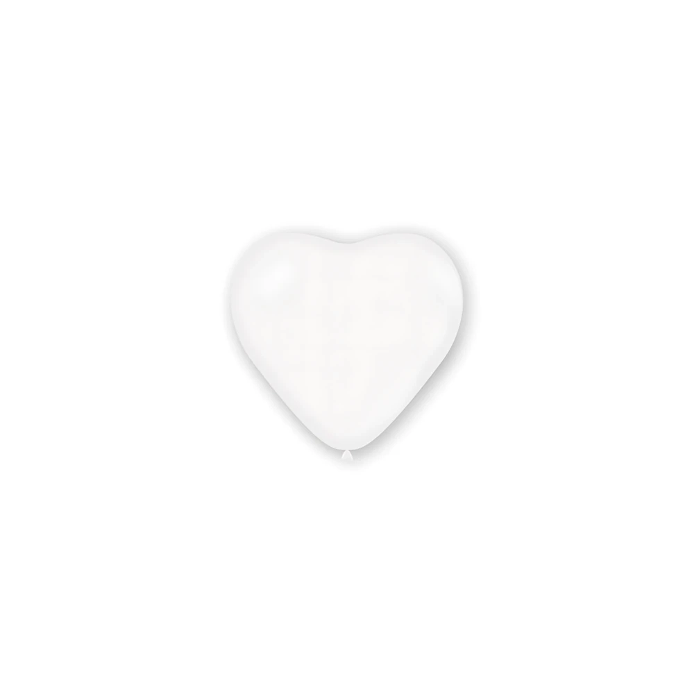 Palloncini cuore classic line pastello 5" (13cm) bianco 10, 100pz.