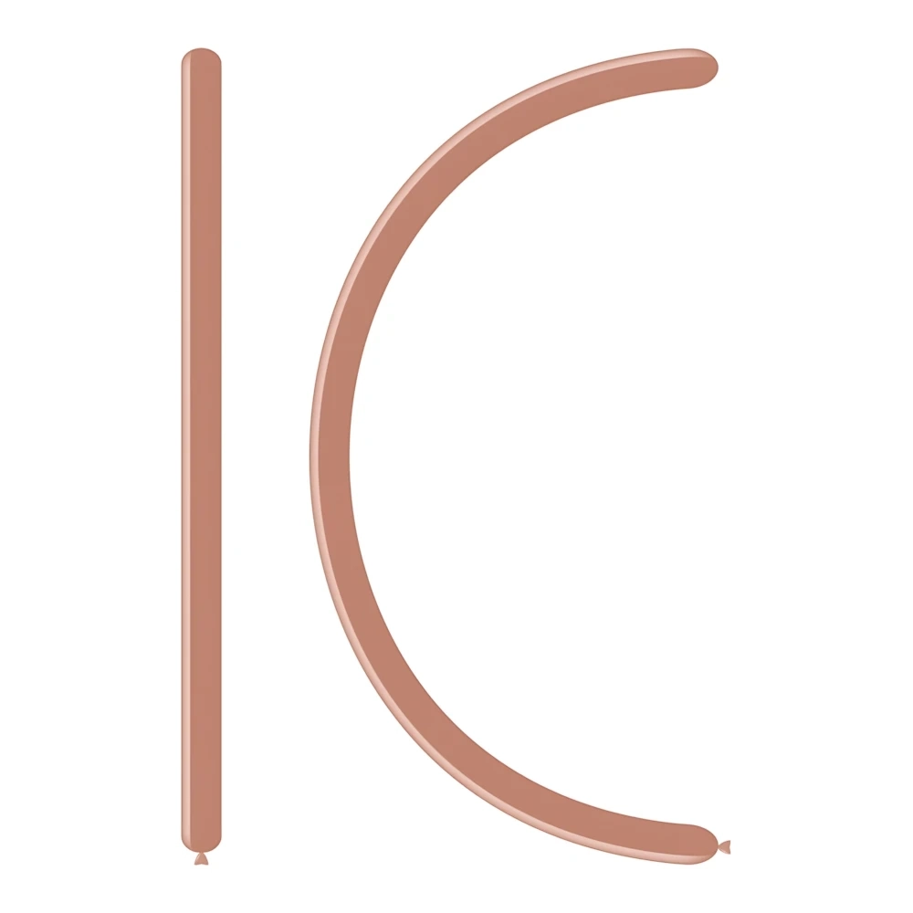 Palloncini modellabili D2 160 classic line metallizzati rosa gold 81, 100pz.