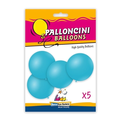Palloncini classic line pastello 15" (38cm) celeste 46, 5pz.