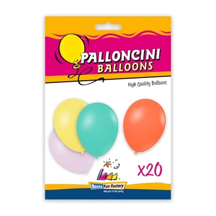 Palloncini classic line macarons 10" (26cm) colori assortiti, 20pz.
