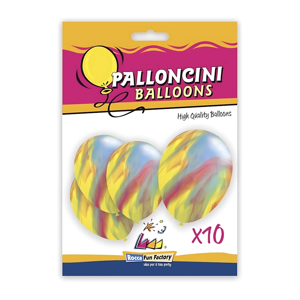 Palloncini classic line marmorizzato 12" (30cm) multicolore, 10pz.