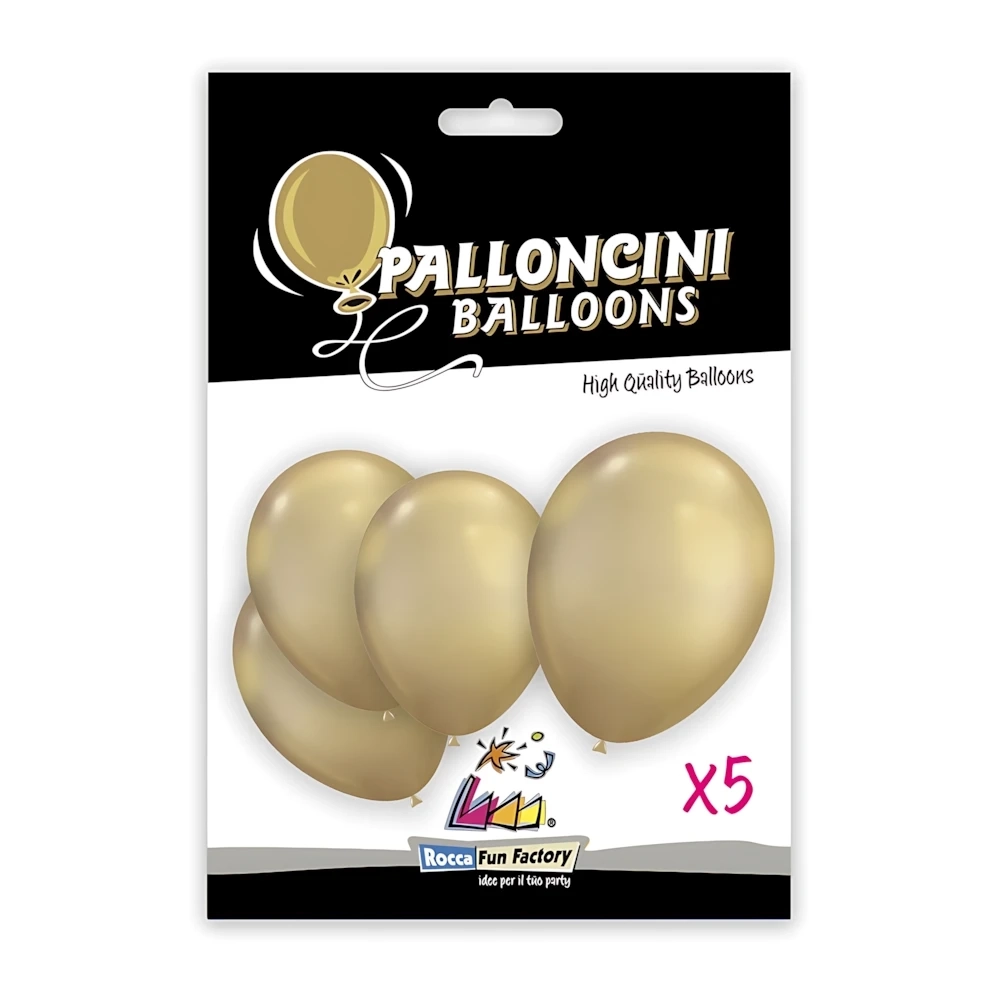 Palloncini classic line titanio 12" (30cm) oro 101, 5pz.