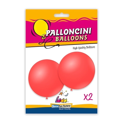 Palloncini classic line pastello 33" (86cm) rosso corallo 45, 2pz.