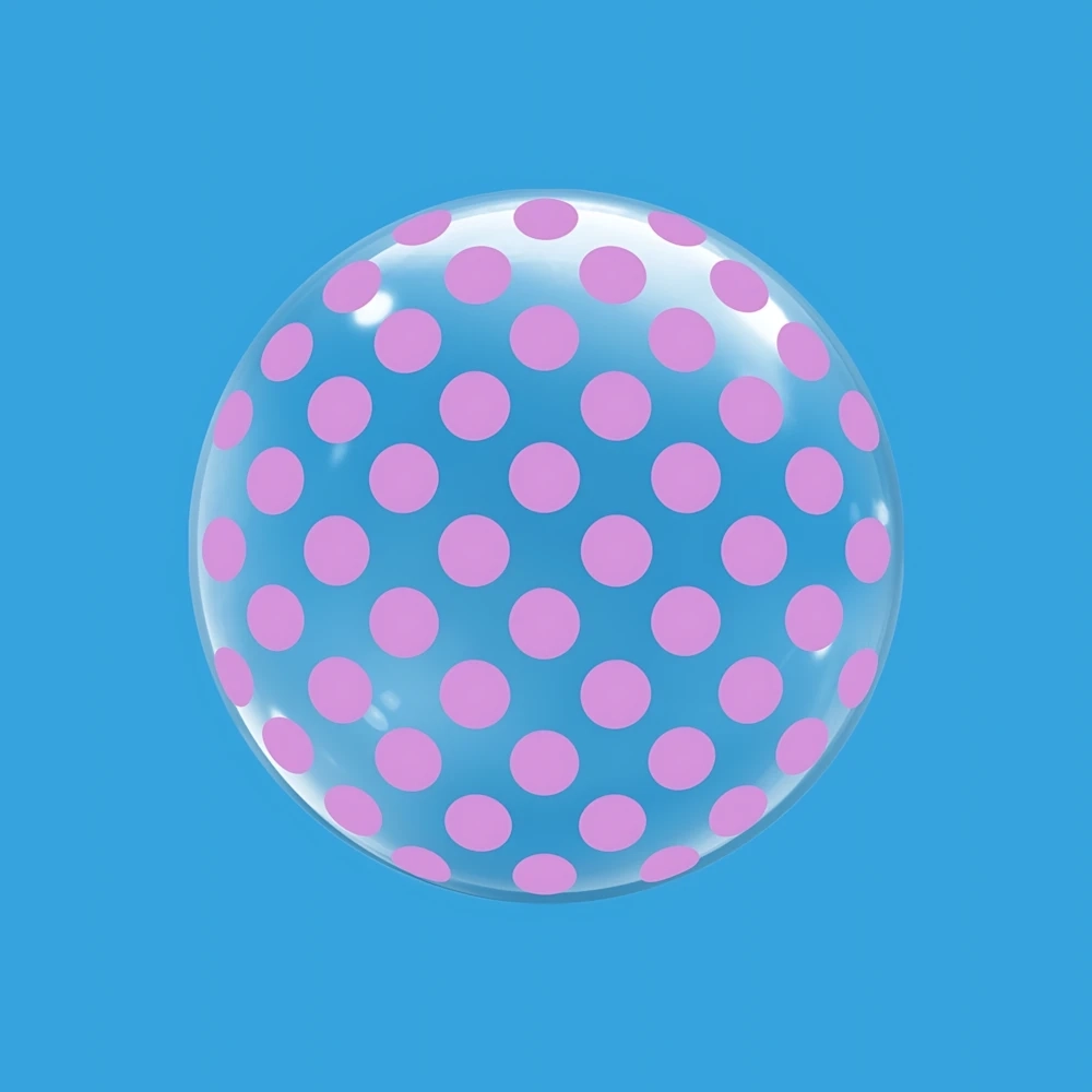 Palloncino Deco B-Loon Pois Stampa Rosa  24" (60cm), 1pz.