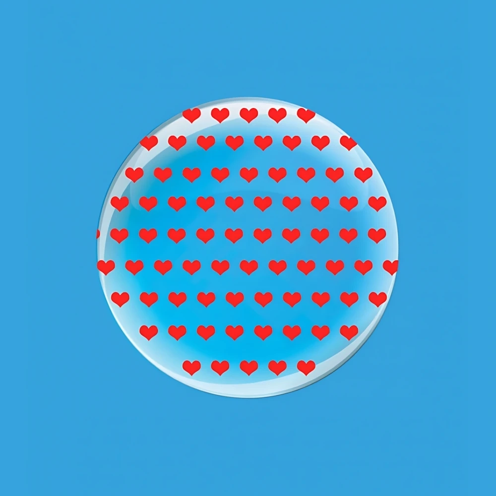 Palloncino Deco B-Loon Cuori Stampa Rossa  24" (60cm), 1pz.