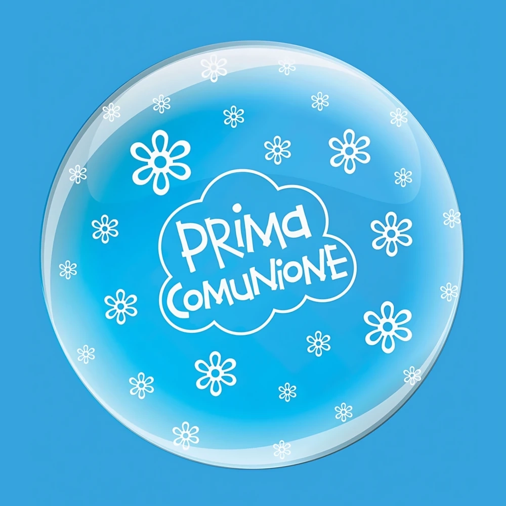 Palloncino Deco B-Loon 36" Prima Comunione Stampa Bianca  36" (91cm), 1pz.