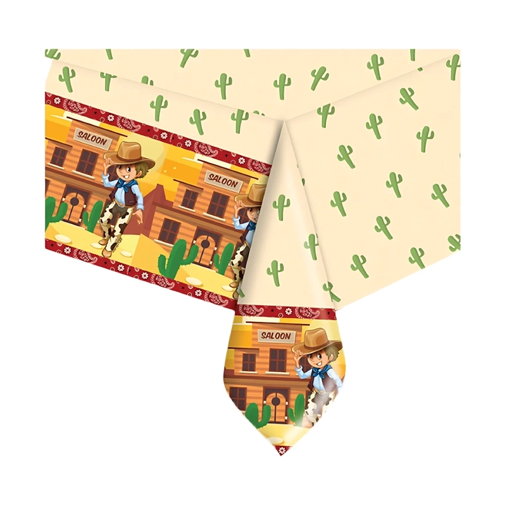 Tovaglia Cowboy in plastica 2,7x1,4m, 1pz.