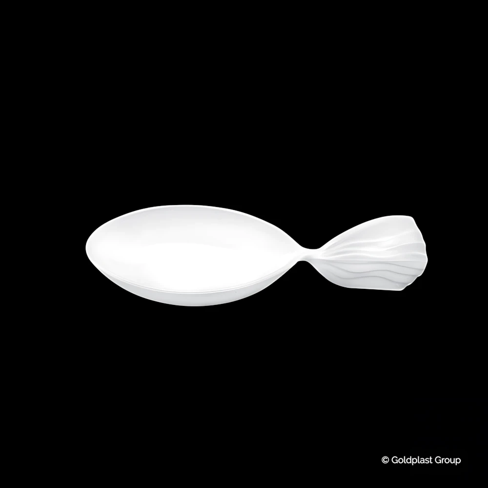 Cucchiai Finger food monodose a forma di Pesce Bianco 20cc, 30pz.
