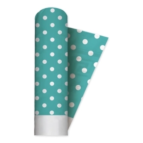 Tovaglia Acquamarina Pois a rotolo 5x1,20m, 1pz.