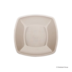 Piatti Taupe dessert, frutta di forma quadrata 18cm, 12pz.