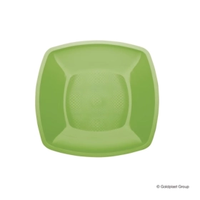 Piatti Verde Lime dessert, frutta di forma quadrata 18cm, 12pz.