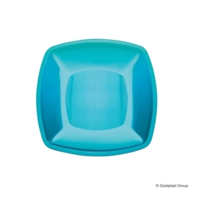 Piattini Turchese dessert, frutta di forma quadrata 18cm, 12pz.