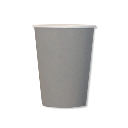 Bicchieri Grigi compostabili 250cc in carta, 8pz.