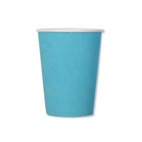 Bicchieri Turchese compostabili 250cc in carta, 20pz.
