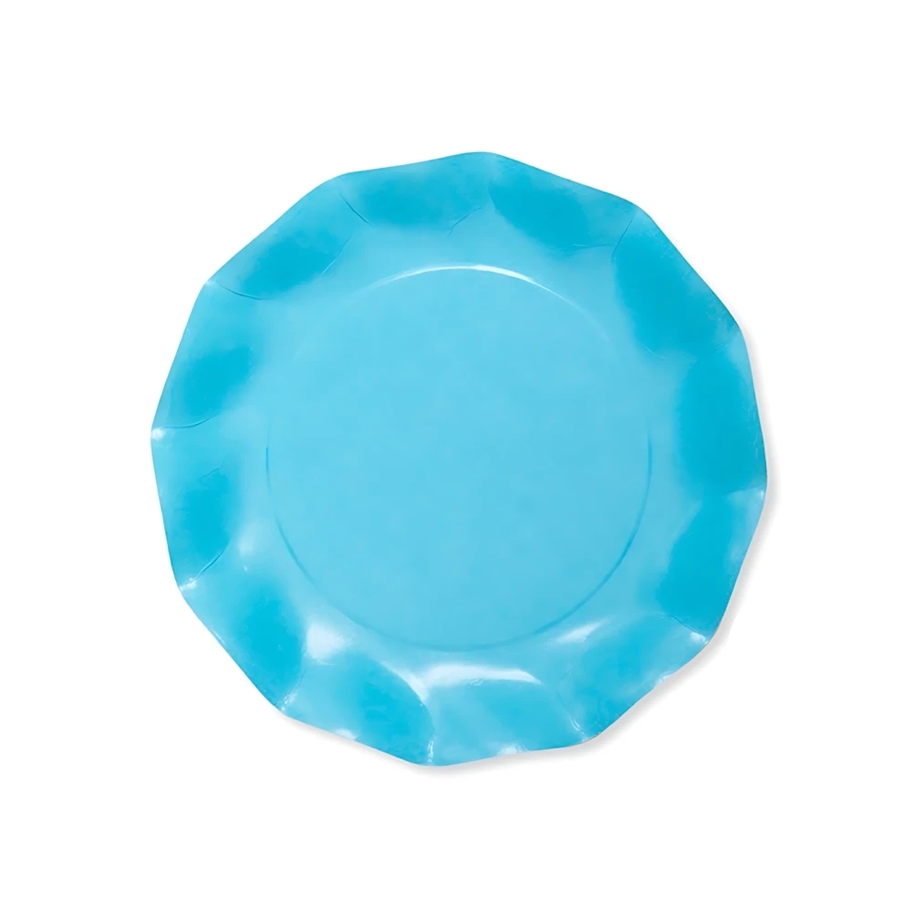 Piatti Turchese piccoli compostabili 21cm, 20pz.