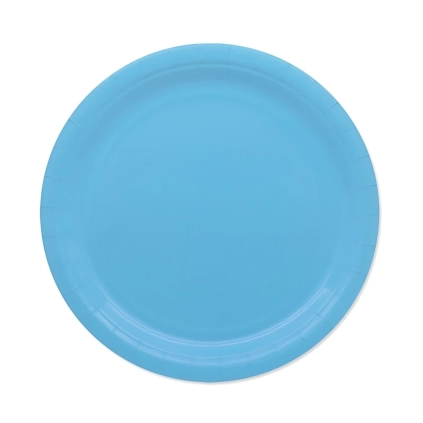 Piatti Celeste Ecolor in carta 24cm, 25pz.