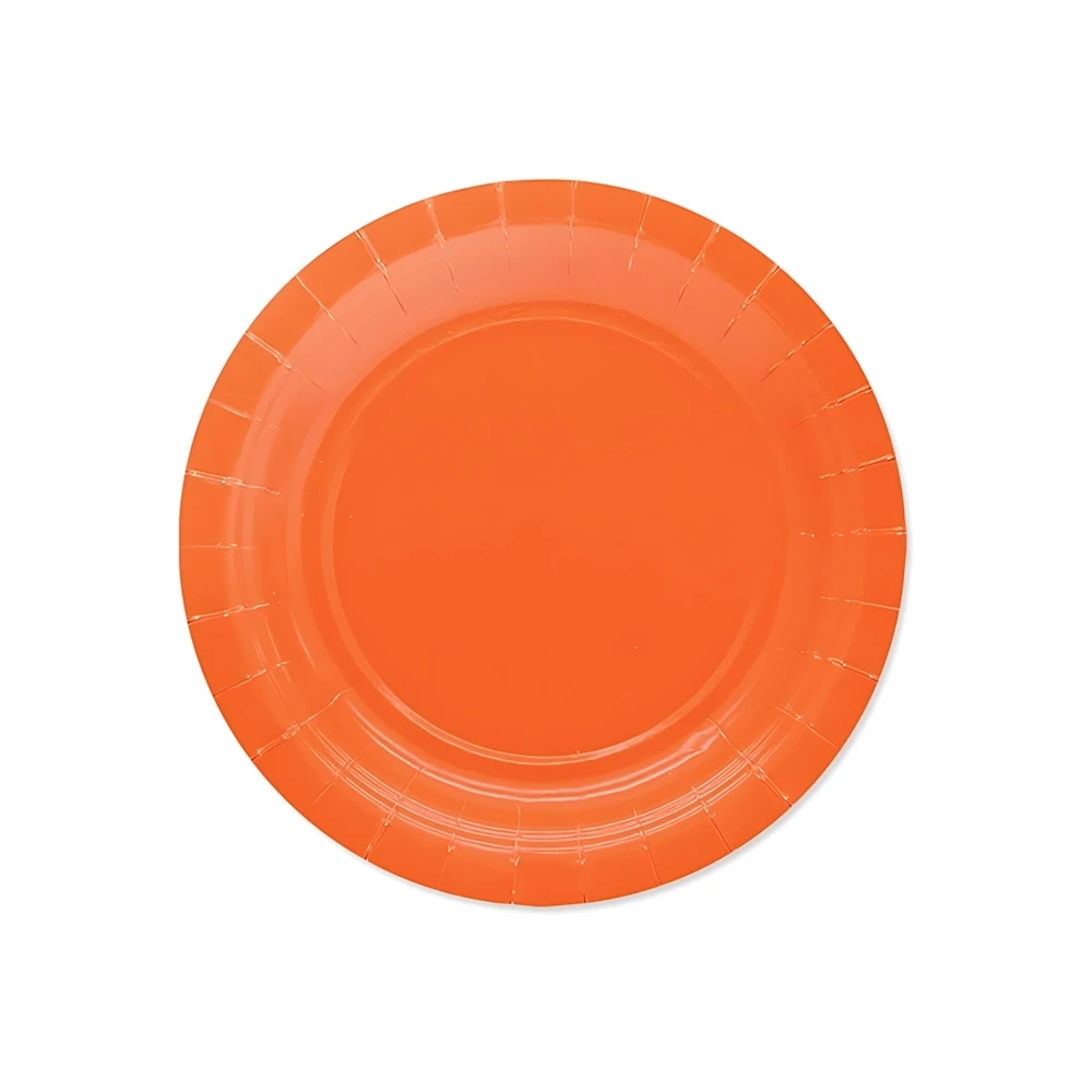 Piatti Arancione Ecolor in carta 18cm, 25pz.