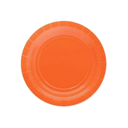 Piatti Arancione Ecolor in carta 18cm, 25pz.